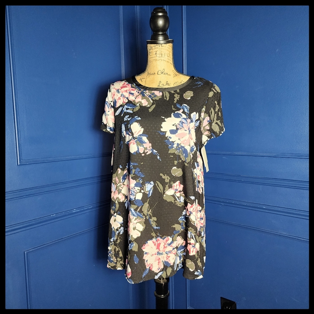 NEW! Isabel Maternity Black Floral Lightweight Top XS